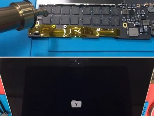 Wymiana układów pamięci RAM na płycie głównej MacBooka